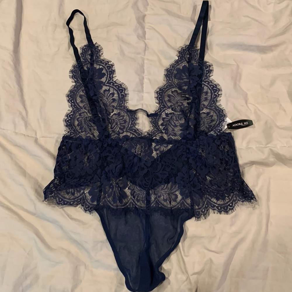 Adore Me Floral BodySuit never worn with tags